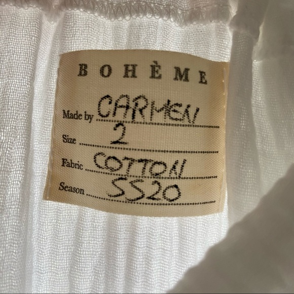 Boheme Goods Strappy Dress White Cotton US 6-12 - Picture 5 of 5
